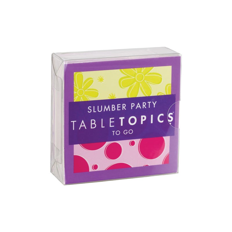 TableTopics Slumber Party to Go Conversation Cards for Young Girls, 40 Fun Questions for Sleepovers, Getting to Know You Game, Stocking Stuffer - Image 1